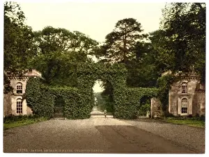 Eglington Castle, entrance gates, Irvine, Scotland