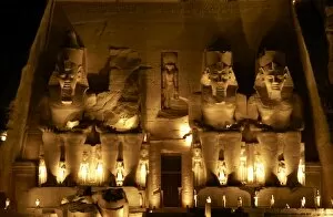 Colossal Collection: Egypt. Abu Simbel. Great Temple of Ramses II. Night view