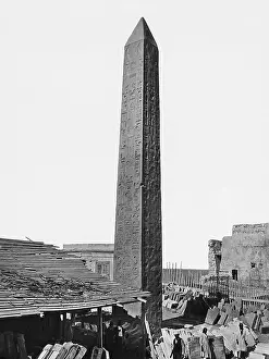 Needle Prints: Egypt Alexandria Cleopatra's Needle Victorian period