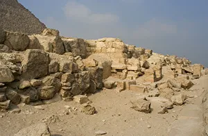 Images Dated 20th November 2003: Egypt. Blocks of stone fallen from one of three satellite py