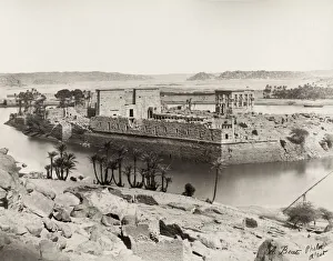 Egypt c. 1880s - island of Philae in the River Nile, Egypt