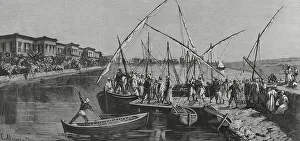 Dumont Prints: Egypt, Cairo. Palace built by Ibrahim Pasha
