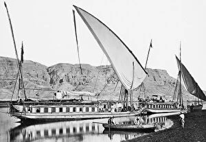 Monuments Collection: Egypt - a Dahabeeyah on the River Nile - Victorian period