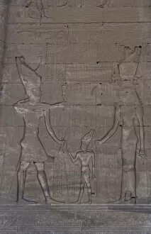 Ankh Collection: Egypt. Dendera. Hathor Temple. Cleopatra VII, Julius Caesar