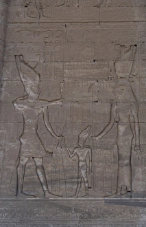 Cleopatra Collection: Egypt. Dendera. Hathor Temple. Cleopatra VII, Julius Caesar