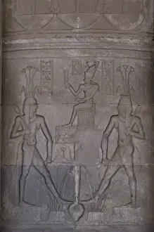 Lily Prints: Egypt. Dendera. Hathor Temple. the god Hapi (left and right)