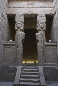 Images Dated 1st December 2003: Egypt. Dendera. Hathor Temple. New Year Chapel with Hathoric