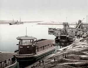 Egypt - dredger on the Suez Canal