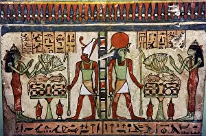 Egypt. Funerary stela of wood. Luxor, Late Period, 650-640 B
