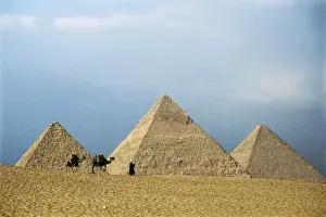 EGYPT. GIZA. Giza. Pyramids of Khufu, Khafre