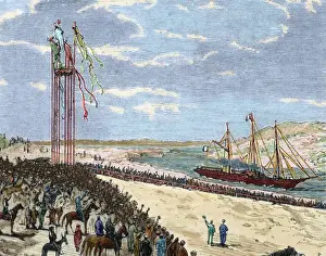 Egypt. Isthmus of Suez. Arrival of the Eagle to Ismai?lia