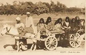 Cart Wheel Prints: Egypt - Ladies taken for a ride on a cart
