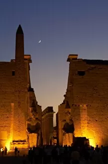 Images Dated 26th November 2003: Egypt. Luxor Temple. First Pylon