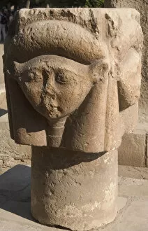 Images Dated 18th November 2003: Egypt. Memphis. Goddess Hathor column pillar