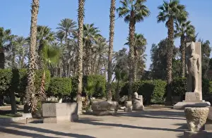 Kilt Prints: Egypt. Memphis. Mit Rahina Open Air Museum with statue - Pha