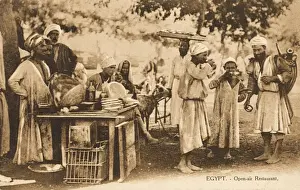 Egypt - Open Air Restaurant and Water Seller