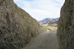 Barren Prints: Egypt - a path cut through rocks as a mountain