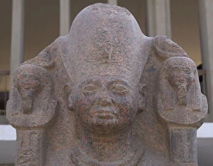 Egypt. Pink granite statue of Ramses II (h.1290-1224 B.C) as