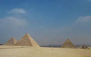 Egypt. The Pyramids of Giza. Pyramids of Khufu, Khafre and M
