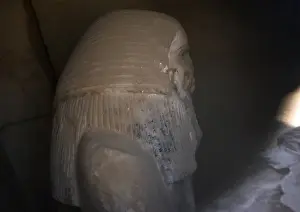 Chamber Prints: Egypt. Saqqara. Djosers complex. The serdab. Statue of Djos