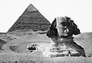 Giza Prints: Egypt Sphinx and Great Pyramid of Giza Victorian period