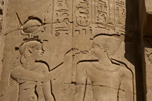 Ansata Gallery: Egypt. Temple of Horus. Relief depicting an egyptian deity g