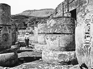 Egypt Temple of Medinet Habu Victorian period