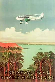 Bi Plane Collection: Egyptian Airlines Poster