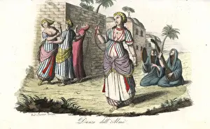 Egyptian alma dancing girls or belly-dancers