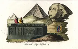 Egyptian architecture: pyramids, Sphinx and sarcophagus