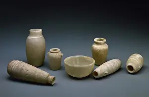 Contained Prints: Egyptian Art. Cups and vases in alabaster
