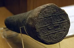 Images Dated 25th August 2007: Egyptian art. Funerary Cone with stamped inscription on the