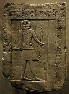 Images Dated 31st May 2008: Egyptian Art. Funerary Stela of the Bowman Semin. First In