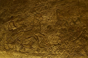 Images Dated 6th December 2003: Egyptian art. Great Temple of Ramses II. Military campaign a