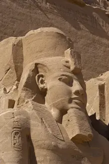 Egyptian art. Great Temple of Ramses II. Colossal statues de