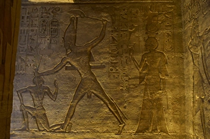 Images Dated 6th December 2003: Egyptian art. Great Temple of Ramses II. Relief depicting th