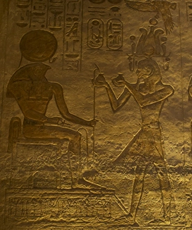 Images Dated 6th December 2003: Egyptian art. Great Temple of Ramses II. Relief depicting th
