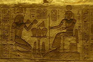 Images Dated 6th December 2003: Egyptian art. Great Temple of Ramses II. Relief depicting an