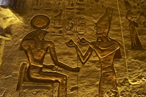 Images Dated 6th December 2003: Egyptian art. Great Temple of Ramses II. Relief depicting th