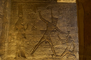 Images Dated 6th December 2003: Egyptian art. Great Temple of Ramses II. Relief depicting th