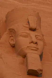 Egyptian art. Great Temple of Ramses II. Colossal statues de