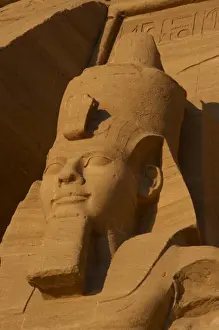 Egyptian art. Great Temple of Ramses II. Colossal statues de