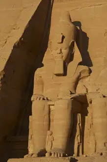 Egyptian art. Great Temple of Ramses II. Colossal statues de