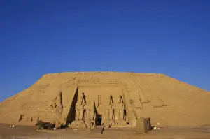 Egyptian art. Great Temple of Ramses II. Four colossal statu