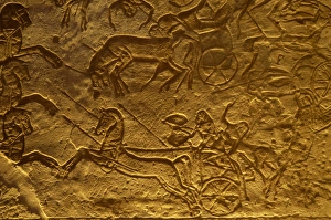 Images Dated 6th December 2003: Egyptian art. Great Temple of Ramses II. Military campaign a