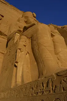 Egyptian art. Great Temple of Ramses II. One of the two colo