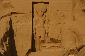 Images Dated 7th December 2003: Egyptian Art. Great Temple of Ramses II. Sculpture of the g