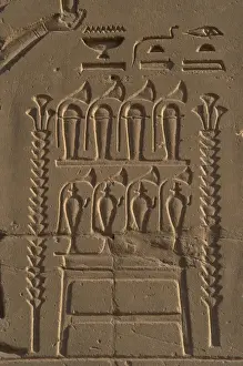 Offerings Prints: Egyptian Art. Karnak. Altar offerings with perfume bottles a