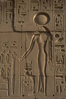 Images Dated 25th November 2003: Egyptian Art. Karnak. The goddess Bastet. Relief