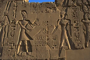 Amon Gallery: Egyptian Art. Karnak. The Pharaoh Ramesses II carrying an of